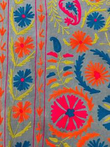 Couvre-lit en coton brodé Suzani, couverture décorative, tapis mural Ouzbek Suzani, décoration bohème pour la maison, assortiment en gros B2B - Product Image 4