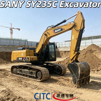 Excavadora Hidráulica SANY SY235C para Pedidos al por Mayor, Brazo y Cucharón Resistentes al Desgaste para Infraestructura, Larga Vida Útil