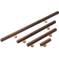 Gagang Laci Panjang Berkualitas Tinggi dari Kayu Walnut Peach untuk Lemari Dapur, Lemari Pakaian, dan Meja Rias Kamar Tidur