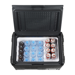 Mini Refrigerador Portátil de 50L para Auto, con Panel Solar, Puerta Reversible, Batería Integrada de 4-5H para Camioneta, Camping y Actividades al Aire Libre - Product Image 1