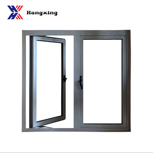 Fenêtre à battant en aluminium insonorisée et à économie d'énergie avec moustiquaire, fenêtre à battant en aluminium à rupture de pont thermique à <span class=keywords><strong>double</strong></span> <span class=keywords><strong>vitrage</strong></span> pour villa - Product Image 1
