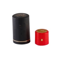 Capsules de vin en PVC thermorétractables sensibles à la chaleur de couleur noire mate