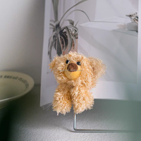 Jouets en peluche personnalisés mignons en forme de mini ours en peluche pour tasse à café, paille, sac à dos, accessoires de charme