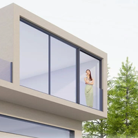 Ventanas Corredizas de Aluminio con Marco Ultra Delgado de Lujo, Aislamiento Acústico, Diseño Moderno para Entrada de Viviendas, Villas y Decoración Residencial