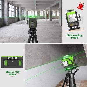 Nivel Láser Huepar <span class=keywords><strong>P04CG</strong></span> 4D de 16 Líneas con Haz Verde de 360 Grados y Autonivelación Cruzada - Product Image 3