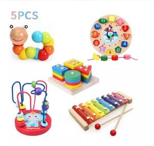 <span class=keywords><strong>Xylophone</strong></span> en bois pour bébé de 1 à 3 ans, style amusant, forme de dessin animé, éducation musicale de la petite enfance, jouets musicaux à main - Product Image 5