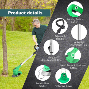 Coupe-herbe électrique portable, désherbeuse, <span class=keywords><strong>tondeuse</strong></span> à gazon sans fil, machine à couper l'herbe de jardin sans fil, tronçonneuse sans fil - Product Image 2