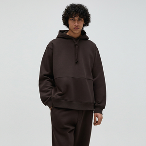 Custom Capuche Marron Lightweight Plain <b>Workout</b> <b>Hoodies</b> Long Sleeve 60% Cotton 40% Polyester Brown Hoodie Unisex <b>Hoodies</b> - Product Image 1