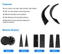Écran LED sphérique flexible en couleur pleine pour intérieur et extérieur, module souple, écran LED rond P2 P3 P4 P5, panneau LED publicitaire
