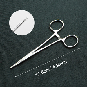 Pinzas de Acero Inoxidable para Recortar el Pelo de las Orejas de Mascotas, 12.5cm, 14cm, 16cm, 18cm, 20cm, 22cm, 24cm, Cabezas Rectas y Curvas, para Peluquería Canina - Product Image 3