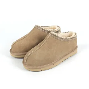 Pantofole Unisex Tas-man in Camoscio Impermeabili Antiscivolo <span class=keywords><strong>con</strong></span> Suola Spessa in Gomma Fodera in Pelliccia Artificiale Stivali Invernali Caldi Retrò - Product Image 1