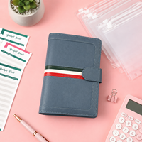 Carnet à anneaux en cuir AP, organiseur de budget A6 avec enveloppes pour espèces et porte-cartes