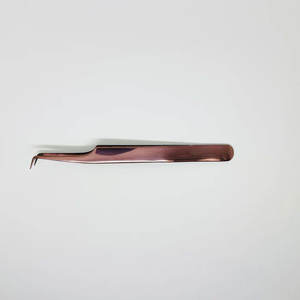 Pinces à épiler pour extensions de cils en acier inoxydable personnalisées, précises, durables et à pointe lisse - Product Image 2