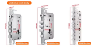 Serrure de porte intelligente avec caméra, reconnaissance faciale 3D, empreintes digitales, RFID sans clé, interphone numérique, application Tuya et WiFi