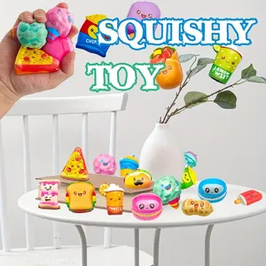 12pcs Latex Mini Squeeze Squishy Toys Unisex School Birthday <b>Gift</b> Pack 14 Years Various Food Fries Slow-Rising <b>Random</b> Styles - Product Image 4