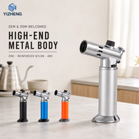 Briquet torche à gaz butane YIZHENG YZ-093 au design moderne, coupe-vent, pour la maison, la cuisine, le barbecue, les cigares et le camping