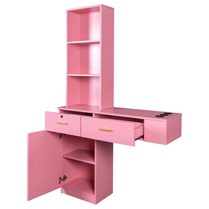 Meubles de <span class=keywords><strong>salon</strong></span> design moderne Stations de <span class=keywords><strong>salon</strong></span> de beauté Armoire de rangement en bois Étagère de rangement pour outils de barbier Comptoir d'outils pour maquilleurs - Product Image 6