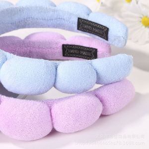 Diadema de felpa trenzada para mujer, estilo corona de talle alto, banda elástica suave de esponja para el cabello, accesorio de moda para lavado facial y SPA - Product Image 2
