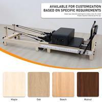 Nouveau modèle 2026 : Reformer Pilates pliable en bois d'érable avec demi-rail pour entraînement multifonctionnel à domicile