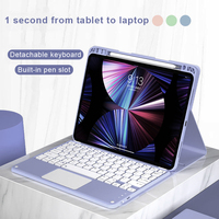Étui pour iPad Pro M4 2024 de 11 pouces avec clavier tactile sans fil de 10 pouces pour iPad Pro 2024 housse de clavier