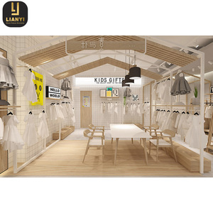 LIANYI LY-CLOTHING STORE FIXTURE Meubles de présentation pour boutique de cadeaux d'enfants Cintres en bois à la mode pour la présentation de vêtements améliorés - Product Image 3