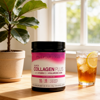Collagène bovin hydrolysé en marque privée OEM ODM 10g avec vitamine C et acide hyaluronique pour soutenir la peau, les cheveux et les ongles
