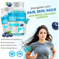 Vente en gros de bonbons à la biotine OEM avec collagène mousse de mer chlorophylle et kératine pour les cheveux, la peau, les ongles et les articulations