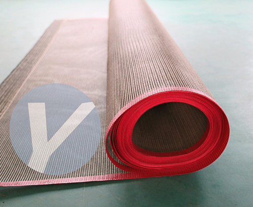 Производство антистатической открытой сетки, конвейерная лента из ПТФЭ, стекловолоконная сетчатая конвейерная лента с покрытием из ПТФЭ