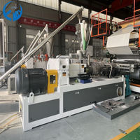 Extrudeuse de sol en marbre artificiel en PVC / Machine de fabrication de profilés de plinthes en PVC / Ligne de production de panneaux en marbre en PVC
