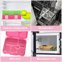 Aohea Couverts en plastique gratuits 100% de qualité alimentaire Boîte à lunch pour enfants Bento de qualité alimentaire pour l'école