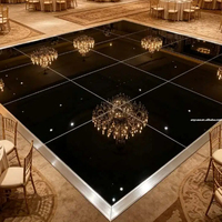 Système d'assemblage pour décoration de scène de mariage avec piste de danse noire et blanche