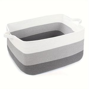 Cesta Plegable Moderna LEGEND Puselife de 27.5x27.5cm, Hecha de Cuerda de Algodón Ecológica y Sostenible, Multicolor, para Almacenamiento de Ropa de Niños - Product Image 6