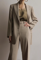 2019 tissu tissé longues conceptions bureau Blazer femme costume Designer Blazer femmes