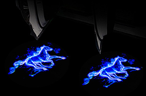 2 Pcs Décoration de Voiture Logo de Bienvenue Lumière Led de Porte de Voiture Hd 3d Ombre Fantôme Projecteur de Logo LED Lumières de Bienvenue - Product Image 6