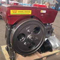Moteur diesel monocylindre refroidi par eau ZS1100, 12 CV, 11,03 kW, norme d'émission Euro 3, démarrage électrique, démarrage par lanceur, facile à utiliser