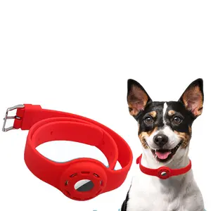 Taşınabilir yüksek kaliteli silikon anti kayıp airtag durumda köpek tasması