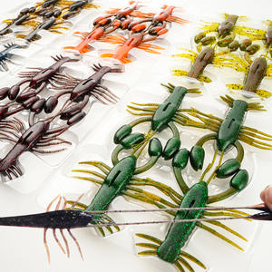 Leurre flottant pour crevettes, appât insecte, 8 cm, 8,7 g, ABS, 4 pièces, noir, Pit Ned Rig, basse, sandre, eau salée, eau douce, pêche en rivière, lac, ruisseau - Product Image 5