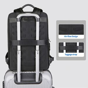 Factory Office Luxury Genuine <b>Leather</b> Custom Black <b>Rucksack</b> Usb Waterproof Bagpack Bag Back Pack Design School <b>Laptop</b> Backpacks - Product Image 5