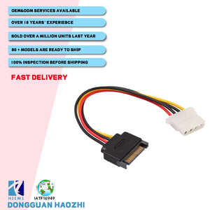 ODM OEM özelleştirilmiş kablo demeti 20 30 40 50cm seri ATA 7 15 22 Pin SATA kadın yay kelepçesi sabit Disk güç kablosu montaj - Product Image 1