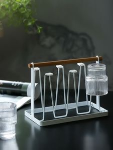 Organizador de cocina, soporte de Metal para secado de tazas, estante de secado con 6 ganchos y bandeja de drenaje - Product Image 4