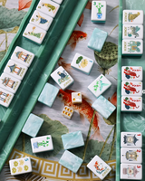 Jeu de Mahjong Lotus à texture nacrée, tuiles de Mahjong en acrylique, jeu de Mahjong américain de luxe pour le divertissement