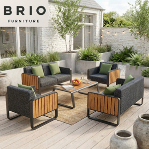 Nouvelle vente chaude d'usine, ensemble <span class=keywords><strong>de</strong></span> canapé modulaire en aluminium pour l'extérieur avec mousse à séchage rapide, mobilier <span class=keywords><strong>de</strong></span> jardin personnalisé pour <span class=keywords><strong>balcon</strong></span>, patio, pour <span class=keywords><strong>4</strong></span> à 8 <span class=keywords><strong>personnes</strong></span> - Product Image 4