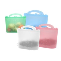 Sac de conservation alimentaire en silicone de qualité alimentaire, réutilisable, compatible congélateur et micro-ondes, pour la préparation des repas et les collations en cuisine