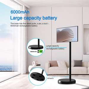 Moniteur de lecteur de projection de télévision à écran tactile mobile portable monté au sol pour la diffusion en direct de jeux de télévision et de remise en forme - Product Image 2