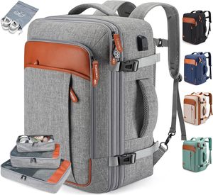 <span class=keywords><strong>Mochila</strong></span> de viaje para ordenador portátil 42L <span class=keywords><strong>equipaje</strong></span> de mano Vuelo aprobado <span class=keywords><strong>mochila</strong></span> extensible negocios antirrobo bolsas de fin de semana para mujeres - Product Image 1
