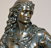 Sculpture de statue de tête de buste de femme de Grèce antique en Bronze grandeur nature personnalisée
