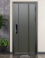 Porte d'entrée en alliage d'aluminium sur mesure, moderne, antivol, avec caméra et interphone vidéo pour villa et appartement