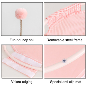 Verano transpirable <span class=keywords><strong>Cool</strong></span> <span class=keywords><strong>Cat</strong></span> Camping hamaca con bola peluda divertido lavable pequeños animales cama para mascotas nido - Product Image 6