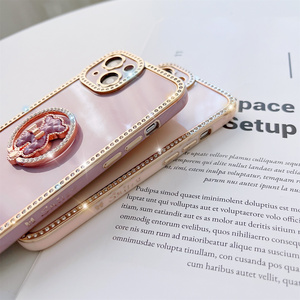 Ốp Điện Thoại Tpu Hình Gấu Nhỏ Đính Kim Cương Có Giá Đỡ Điện Thoại Ốp Lưng Thời Trang Nữ Tính Dễ Thương - Product Image 3