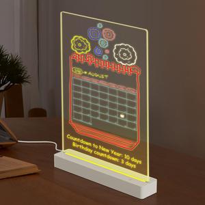 Base de lumière LED en bois feuille acrylique vierge de plexiglas coulé clair pour projets d'affichage de signes de bricolage artisanat prise de Source de lumière au néon DC - Product Image 2